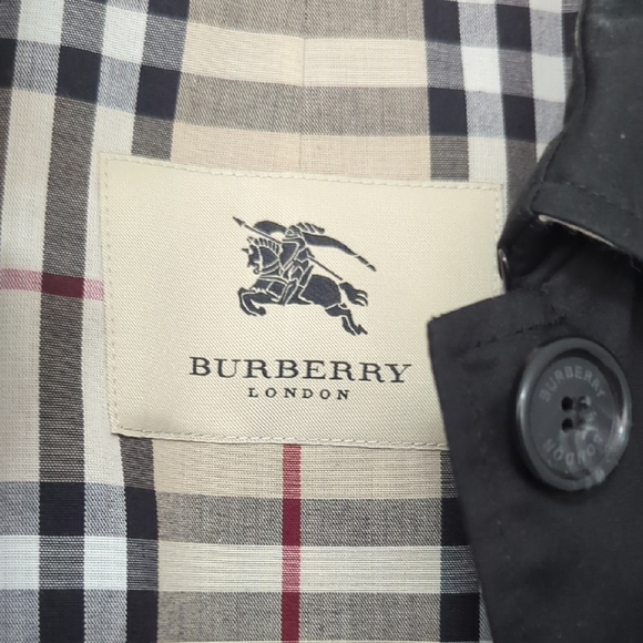 Burberry Black Trench Coat - Picture 2 of 6